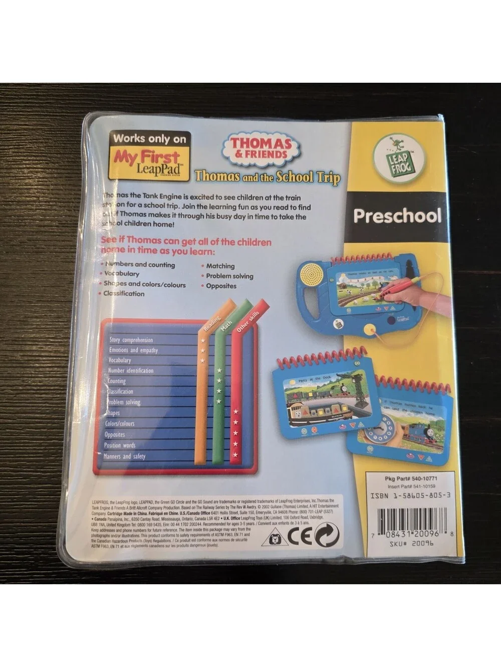 LeapFrog My First LeapPad Thomas School Trip And The Wiggles Book Cartridge Lot